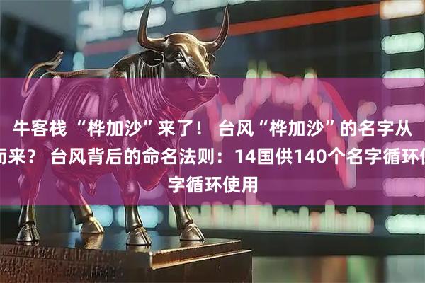 牛客栈 “桦加沙”来了! 台风“桦加沙”的名字从何而来? 台风背后的命名法则:14国供140个名字循环使用