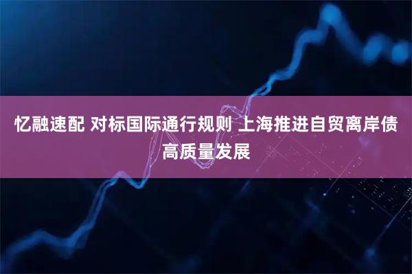 忆融速配 对标国际通行规则 上海推进自贸离岸债高质量发展