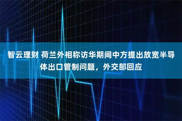 智云理财 荷兰外相称访华期间中方提出放宽半导体出口管制问题，外交部回应